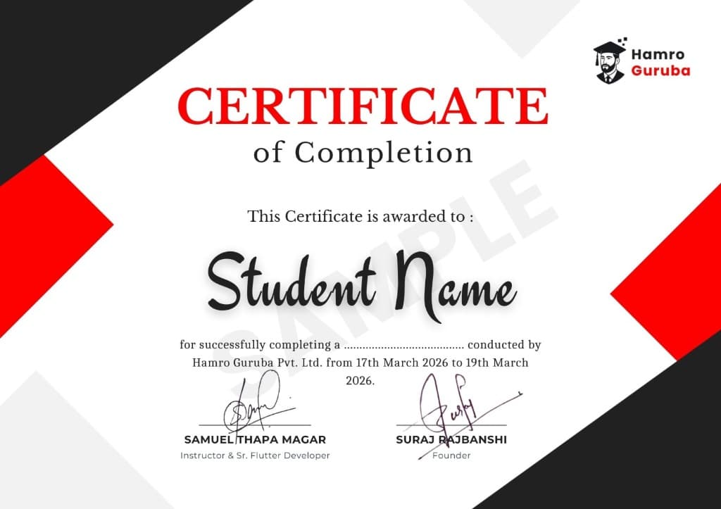 Hamro Guruba Certificate